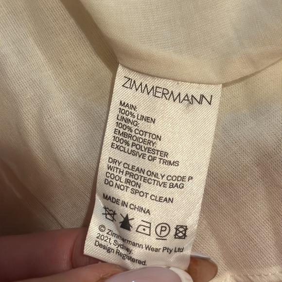 ZIMMERMANN ALIANE SCALLOP MIDI DRESS AMBER FLORAL SIZE 2 US 6-8 - Picture 15 of 16